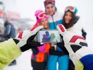 Prendre des photos au ski